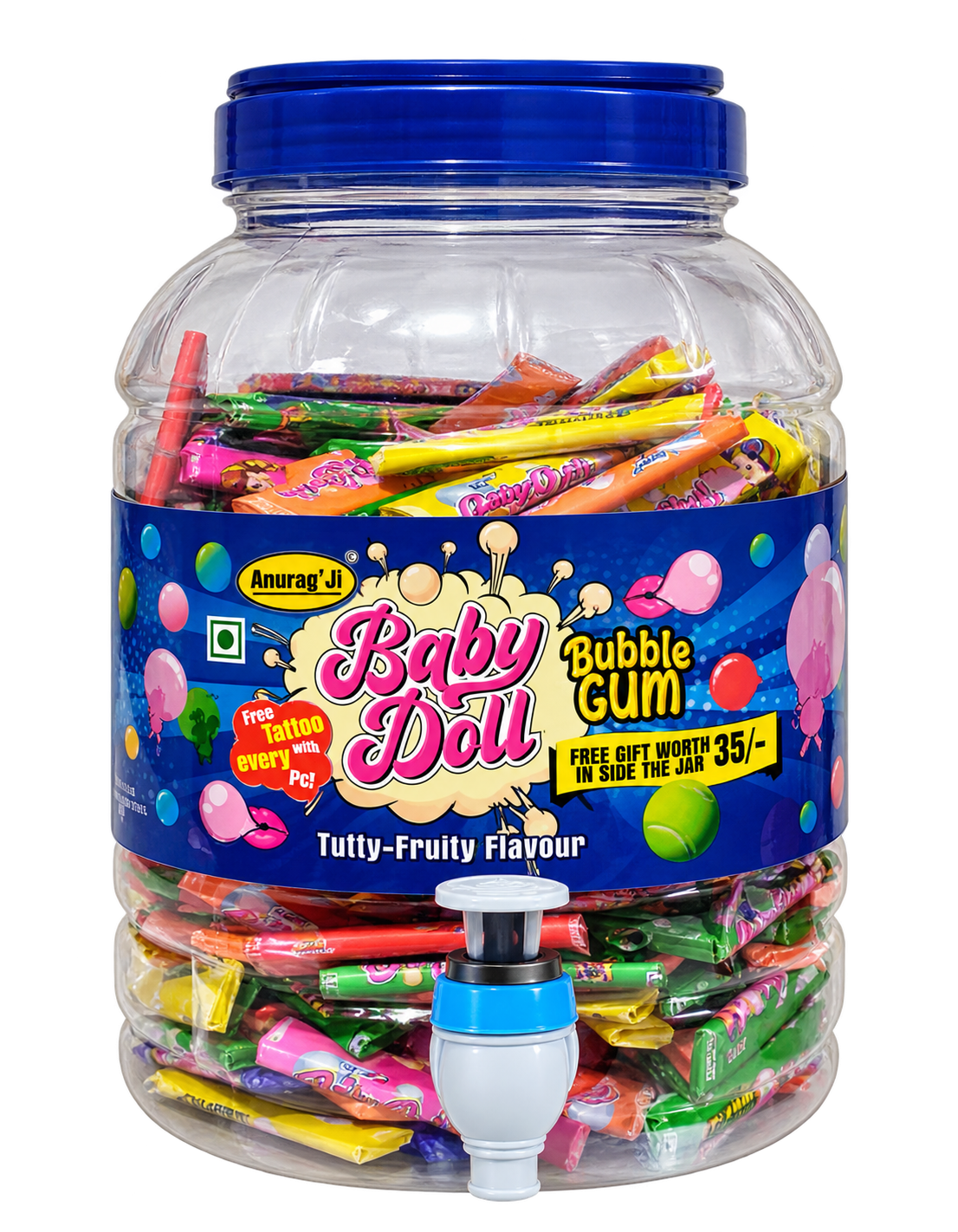 Baby Doll Bubble Gum — Jar of 300